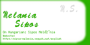 melania sipos business card